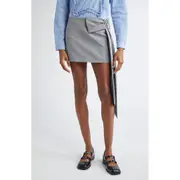 Sandy Liang Skar Bow Sash Miniskirt