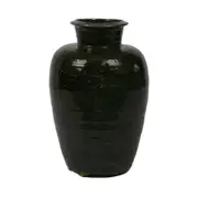 Belle Shanxi 120 Year Terracotta Wine Jar Round 65x38cm - Black