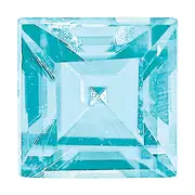 Gemstone Blue Zircon Aa Quality 3mm Square Step-Cut