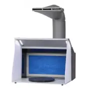 Portable Airbrush Spray Booth with LED Lights Dual Exhaust Fan Turntable and
