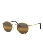 [Ray-Ban] Round Metal Chromance Polarised Sunglasses in Gold