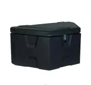 A-Frame Poly Trailer Tongue Truck Tool Storage Box Matte Black Weather Resistant