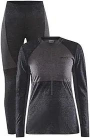 [Craft] Women's Baselayer Set (Pack of 2), Black-Granite
