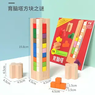 【兒童益智玩具】木制幼兒童早教益智力玩具積木拼裝男女孩寶寶俄羅斯方塊之謎拼圖
