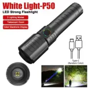 USB Rechargeable P50 LED Flashlight Adjustable Lightweight Light Powerful Torch