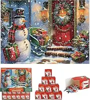 MISITU Advent Puzzles 2024 Christmas Jigsaw Puzzles Christmas Snowman Puzzle 24 Parts 1008 Pieces Puzzles for Adults Teen Jigsaw Puzzle Holiday Puzzle Countdown to Christmas Puzzle 28 x 20 inch