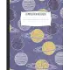 Composition Notebook: Wide Ruled Notebook Purple Distress Planets Space Saturn Rings Lined School Journal - 100 Pages - 7.5
