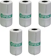 5 Rolls Sticker Paper for Mini Printer, Inkless Self-Adhesive Thermal Paper for Photo Journal Notes Memo (White Sticker)