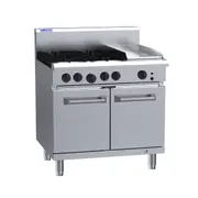 Luus RS-4B3P 4 Burner 300mm Griddle with Oven - RS-4B3P-LU