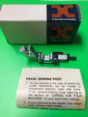 Super Lock Pearl Sewing Foot #67938 W/ Instructions Never Used White Overlock