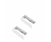 Pair of Watch Strap Band Keepers Loops Compatible with the Samsung Galaxy Fit 3 - White