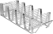 ABOOFAN 1Pc Stainless Steel Taco Holder Food Display Stand for Tacos Hard Shells More for Mexican Meals Design for Salsa and Toppings