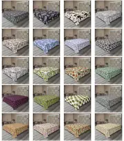 Ambesonne Bloom Leaf Flat Sheet Top Sheet Decorative Bedding 6 Sizes