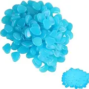 Glow Pebbles,Fish Tank Aquarium Rocks Decor - Moonlight Yard Plant Decorations Glow Stones For Dark, Pathway Indoor Garden Lawn Yard