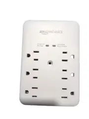 Amazon Basics 6-Outlet Wall Surge Protector - new In Box