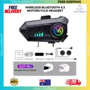 Wireless Bluetooth 5.3 Motorcycle Helmet Headset Speaker Motorbike Headphone Mic
