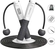 PROIRON Skipping Rope Digital Weighted Handle Workout Jump Rope, Skipping rope with Calorie counter Cordless Jumping Rope for Training Fitness, Adjustable Tangle-free Speed Jump Rope for Men Women Kids Fitness Exercise Training