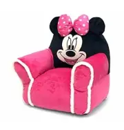 Disney Junior Minnie Mouse Toddler Plush Sofa Bean Bag Chair With Sherpa Trim
