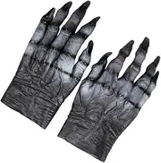 [WRITWAA] 1 Pair Striped Black and Red Ghost Claw Witch Costume Halloween Nail Top Hat for Christmas Tree Halloween Party Halloween Witch Skeleton Prom Toy