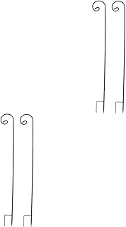 SUPVOX Sets Sturdy Iron Garden Hook Shepherd for Outdoor Use Versatile Plant Hanger for Decorations Baskets and Lanterns Pcs