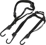 EXAOMBLE 2pcs Elastic Bungee Cord Motorcycle Luggage Strap Helmet Holder with Hooks Secure Cargo Tie Down for Helmets and Luggage Durable and Versatile Bands for Motorcycle Use
