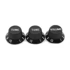 Guitars Strat Knob 1-Volume 2-Tone Control Knobs For Fender Stratocaster Black