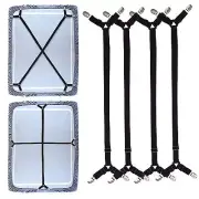 Premium Sheet Straps 4 Pcs2 Set Adjustable Crisscross Fitted Sheet Clips Band...