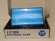 NEW Hard Drive 2.5" 4TB Housing 4000GB USB 3.0 Port External HDD Case Blue NIB