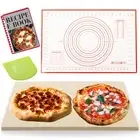 Large Pizza Stone for Oven 20 inch - Baking Stone for Bread, with Baking Mat ...