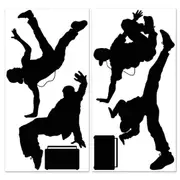 Insta Theme Break Dancer Wall Props (6 Pieces)