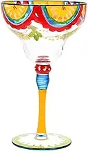 Hand Painted Margarita Glass for Cocktails Desserts Unique Decorative Glassware for Parties Weddings and Home Use Design for Entertaining