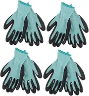 CLISPEED 4-pair Cut-resistant Work Gloves Men's Construction Safety Gloves Thumb Breathable for Wood Carving Mechanics Toolbox