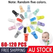 60/120PCS Baby Plastic Pacifier Clip Holder Soother Mam Infant Dummy Clips NEW