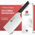 Cleaver Knife Stainless Steel Wood Handle Chef Bone Chopper Butcher Beef Slicing