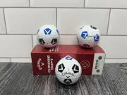 NEW Callaway Chrome Soft Truvis Black and Blue Chevron Sleeve of Golf Balls (3)