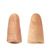 2Pcs Soft Thumb Tip Finger Fake Magic Trick Vinyl Toy Fun Joke Prank Props