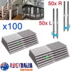 Balustrade Fitting Fixing Kit Stainless Steel Lag Screw Swage Terminal - 100pack