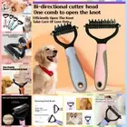 Pet Grooming Tool Brush Undercoat Rake Dematting Trimmer Dog Cat Double-Sid Comb