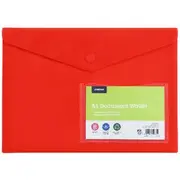 J.Burrows A4 Recycled Document Wallet Magnetic Closure Red
