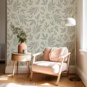 [Namly Design] Leaf Pattern Wall Paper Natural