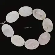 8 Pink Peruvian Opal Flat Oval Beads 18x25mm 8" #76196