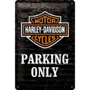 Nostalgic Art 20x30cm Metal Wall Hanging Sign Harley Original Logo Parking Only