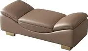 Bed End Bench End of Bed Bench, Indoor Entryway Bench with Metal Legs, Cushioned Ottoman Bench for Living Room, Bedroom, Dining Room, Hallway Bedroom Bench(Brown,120 * 50 * 50cm)