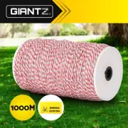Giantz Electric Fence Wire 1000M Fencing Kit Poly Tape Rope Stainless Steel Farm