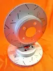 Dimple & Slotted Rear Disc Rotors Pair fits VOLKSWAGEN T-Roc 110 TSI A11 20 On