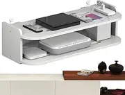 Furtryvl WiFi Router Shelf - Multi Layer Wireless Router Holder,No Drill Remote Control Storage Rack, Wireless Router Heat Dissipation Rack for Living Room, Bedroom