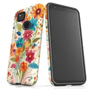 For Google Pixel 4a Tough Protective Cover, Floral Symphony