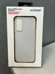 Verizon Clear Case & Blue Light Screen Protector Bundle for Galaxy S20 FE 5G UW