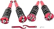 24 Way Damper Coilovers Lowering Kit ，Compatible With Accord 2003 2004 2005 2006 2007 Adjustable Coilovers Coil Spring Shock Strut