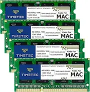 Timetec 32GB KIT(4x8GB) Compatible for Apple DDR3L 1600MHz PC3L-12800 CL11 for iMac (Mid 2011, Late 2012, Late 2013, Late 2014 Retina 5K, Mid 2015 Retina 5K) SODIMM Memory Module MAC RAM Upgrade